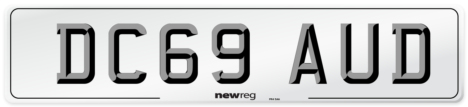 DC69 AUD Number Plate from New Reg